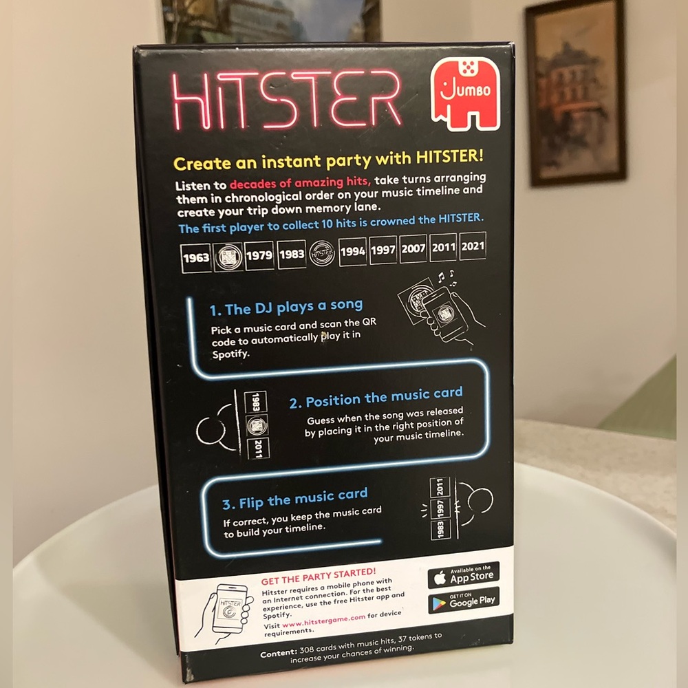 NEW in OPEN BOX Hitster The Music Party Game by Jumbo - Picture 2 of 7